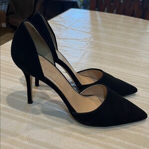 J. Crew D’Orsay Black Suede Heels size 6.5 women’s